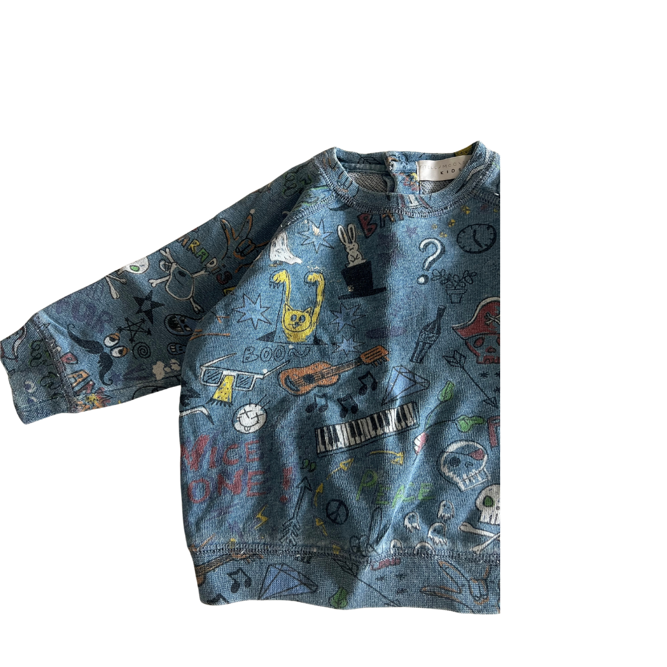 Stella McCartney baby denim cotton sweatshirt