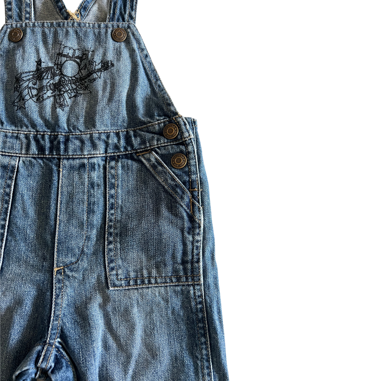 Macacão jeans para bebê Gap